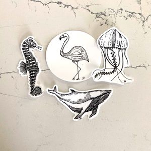 4” NAUTICAL STICKER SET! Local ARTIST.